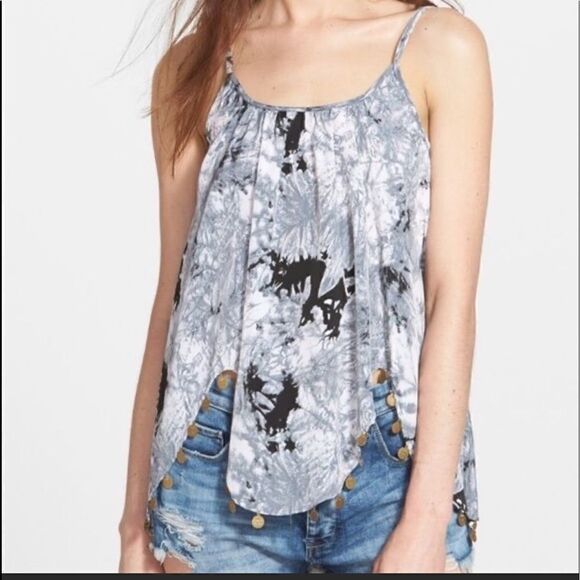 RAGA Tie Dye Spaghetti Straps Coins Top.Size XS - Picture 1 of 11